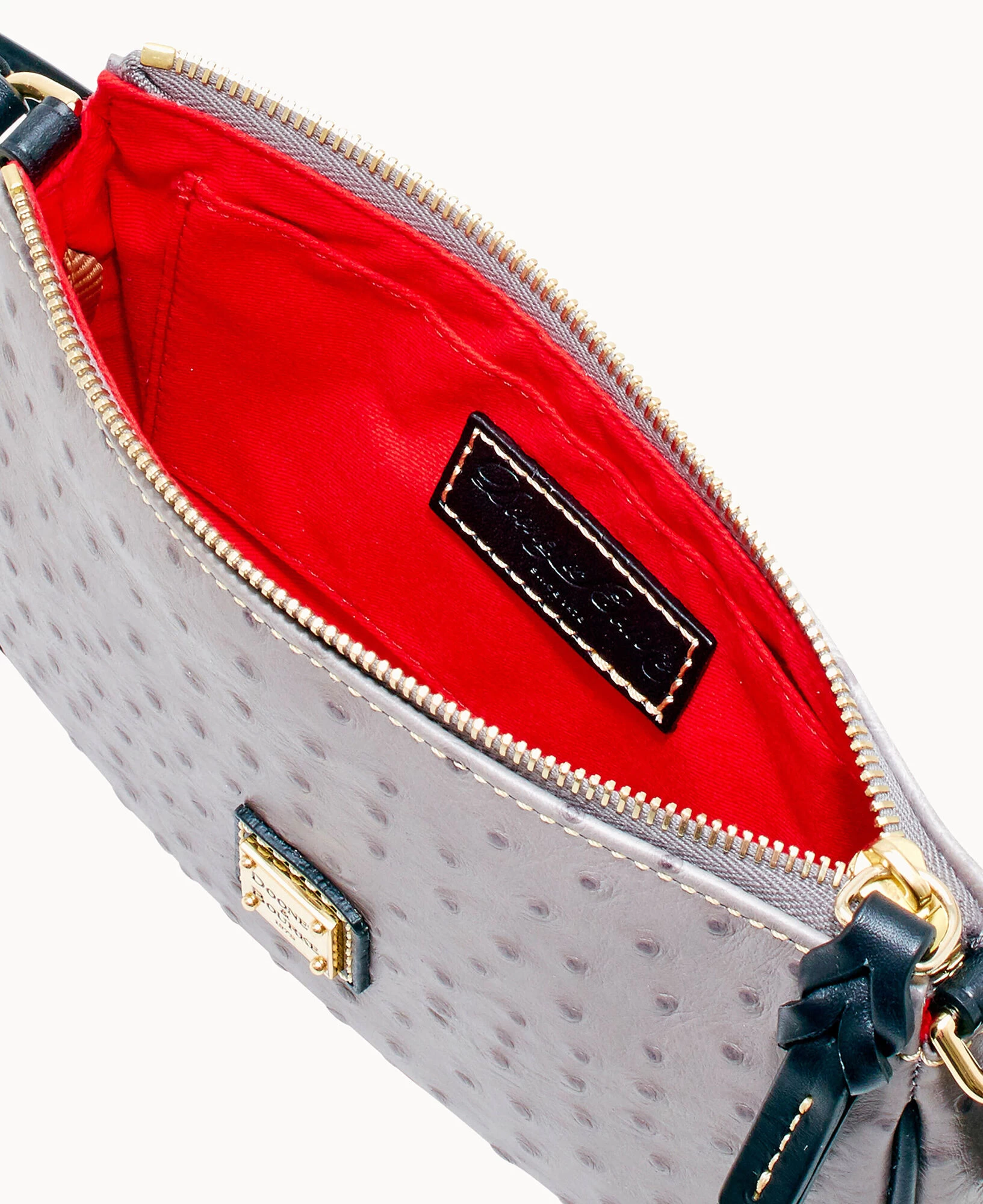 Ostrich Lexi Crossbody Grey 5 Ostrich Lexi Crossbody Grey - Image 3