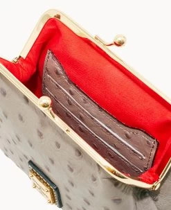 Ostrich Large Frame Purse Grey -Online Sale Dooney & Bourke W1407G OTGYPABL ALT2 1