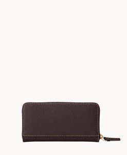 Saffiano Large Zip Around Smoke Grey -Online Sale Dooney & Bourke W4032G SISMSISM ALT3 1