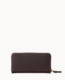 Saffiano Large Zip Around Smoke Grey -Online Sale Dooney & Bourke W4032G SISMSISM ALT3