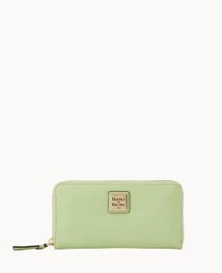 Saffiano Large Zip Around Smoke Grey -Online Sale Dooney & Bourke W4032G SIZASIZA