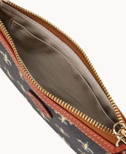 NFL Saints Large Slim Wristlet Saints 11 NFL Saints Large Slim Wristlet Saints -Online Sale Dooney & Bourke WL111G NJBLPATNSNTS ALT2